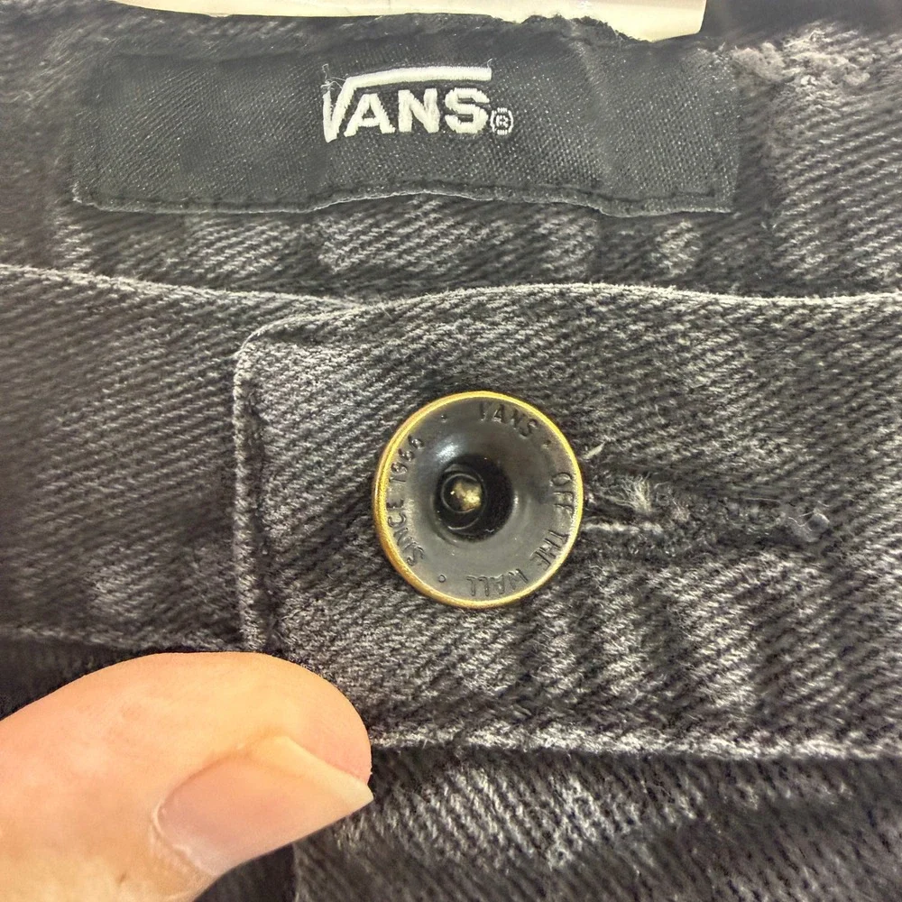 Vans Mens Faded Black Straight Leg Denim Jeans 32x30